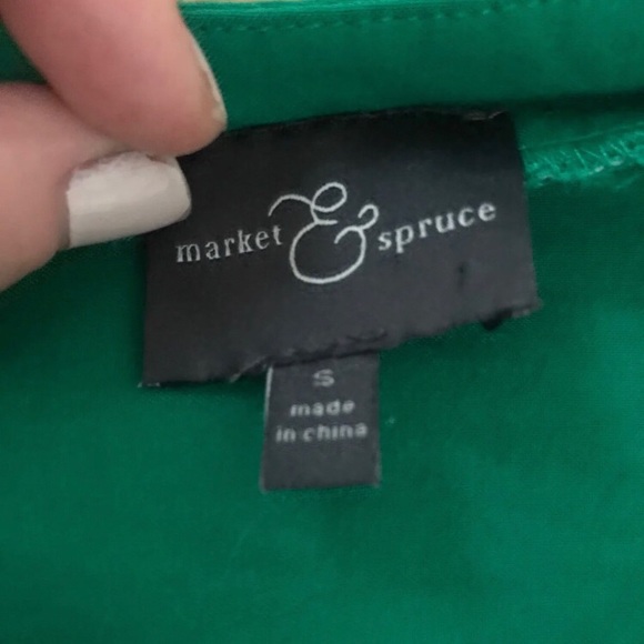 Market & Spruce Green Blouse - Picture 2 of 2